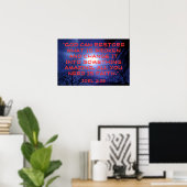 Gott kann das Bibelversum Joel 2:25 wiederherstell Poster (Heimbüro)