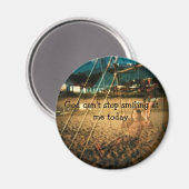 Gott kann nicht aufhören zu lächeln ... magnet (Vorderseite/Rückseite)