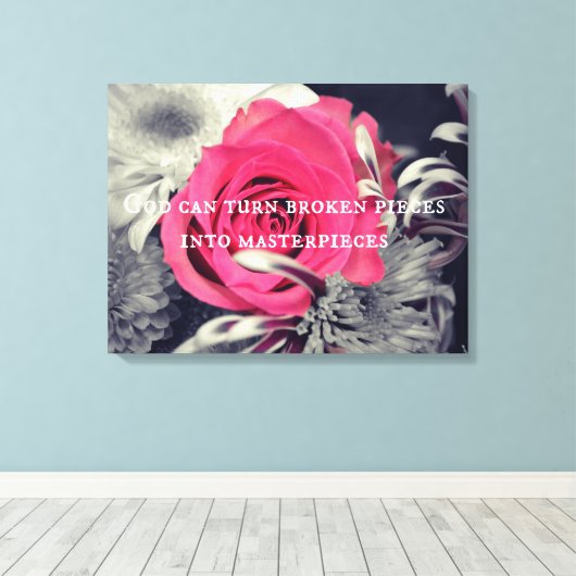 Gott kann zerbrochene Stücke in Meisterwerke verwa Leinwanddruck (Insitu (Holzboden))