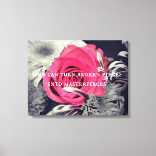 Gott kann zerbrochene Stücke in Meisterwerke verwa Leinwanddruck