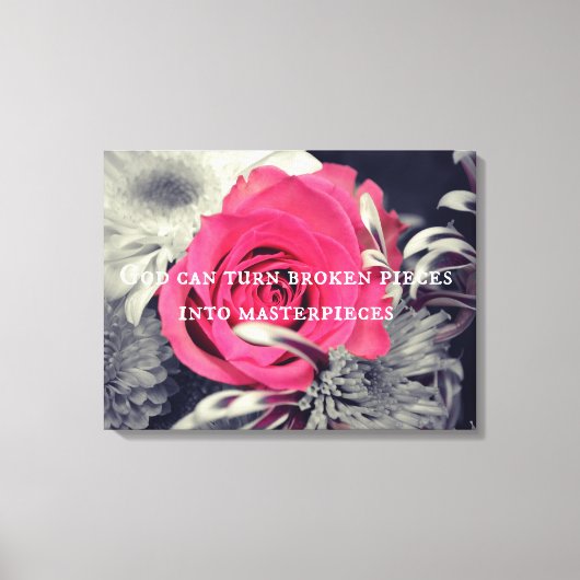 Gott kann zerbrochene Stücke in Meisterwerke verwa Leinwanddruck (Vorderseite)