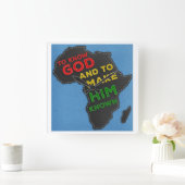 Gott kennen und Ihn zu einem bekannten geplagten A Quadratische Wanduhr (Zuhause)