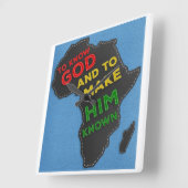 Gott kennen und Ihn zu einem bekannten geplagten A Quadratische Wanduhr (Winkel)