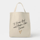 Gott kennen und Ihn zur Tasche machen (Rückseite)