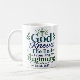 Gott kennt das Ende von Anfang an Spirituell  Kaffeetasse