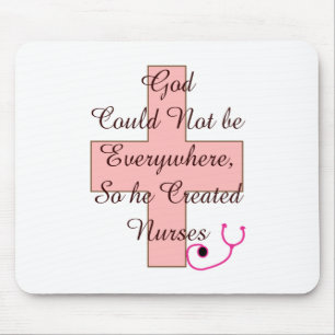 Gott könnte nicht PFLEGT überall rosa Kreuz Mousepad