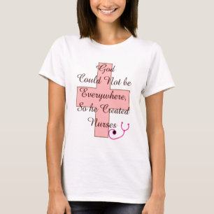 Gott könnte nicht PFLEGT überall rosa Kreuz T-Shirt