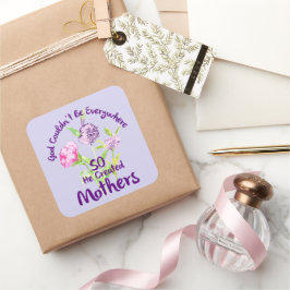 Gott konnte nicht überall sein, also erschuf er Mü Quadratischer Aufkleber