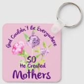 Gott konnte nicht überall sein, also erschuf er Mü Schlüsselanhänger (Rückseite)