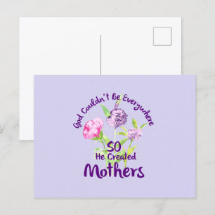 Gott konnte nicht überall sein, deshalb erschuf er postkarte