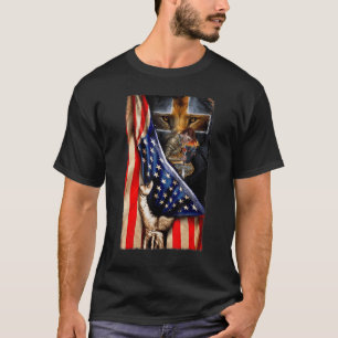 Gott Krieger Christi Jesus Löwe von Juda Kreuz am T-Shirt