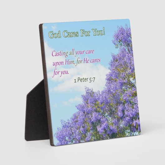 Gott kümmert sich um dich! fotoplatte (Vorderseite)