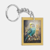 Gott kümmert sich um dich, Parakeet Schlüsselanhänger (Vorderseite links)