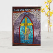 Gott kümmert sich um Ihnen Karte (Gelbe Blume)