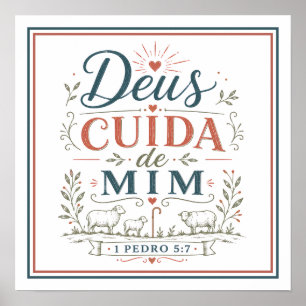 Gott kümmert sich um mich Christlicher spirituelle Poster