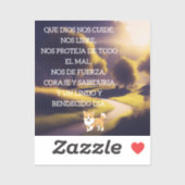 Gott kümmert sich um uns - spanisches Segen-Poster Aufkleber (Blatt)