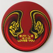 Gott lächeln Lieben Sie schöne Phantastische Texta Button (Vorderseite)