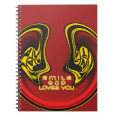 Gott lächeln Lieben Sie schöne Phantastische Texta Notizblock (Vorderseite)