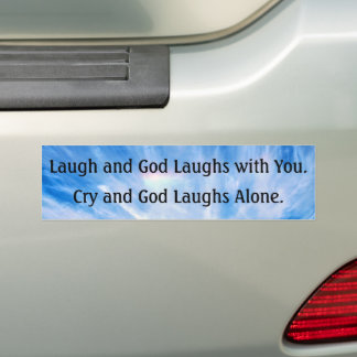 Gott lacht irreverent Funny Autoaufkleber