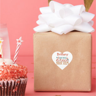 Gott lenkt Ihre Schritte Niedliche Christliche Ang Herz-Aufkleber