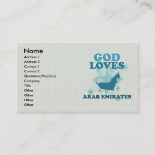 Gott-Liebe-Araber-Emirate Visitenkarte
