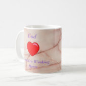 Gott-Liebe-christliche ArbeitsMama-Tasse Kaffeetasse (Vorderseite Links)