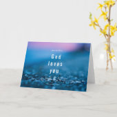 Gott Liebe dich, Christliche, gezogene Karte (Gelbe Blume)