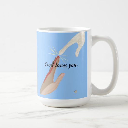 Gott Liebe dich, Energie und rassische Tasse (Rechts)