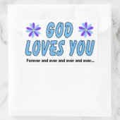 Gott Liebe dich für immer und immer Rechteckiger Aufkleber (Tasche)