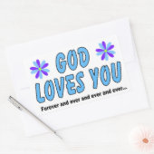 Gott Liebe dich für immer und immer Rechteckiger Aufkleber (Umschlag)