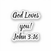 Gott Liebe dir! Aufkleber (Vorderseite)