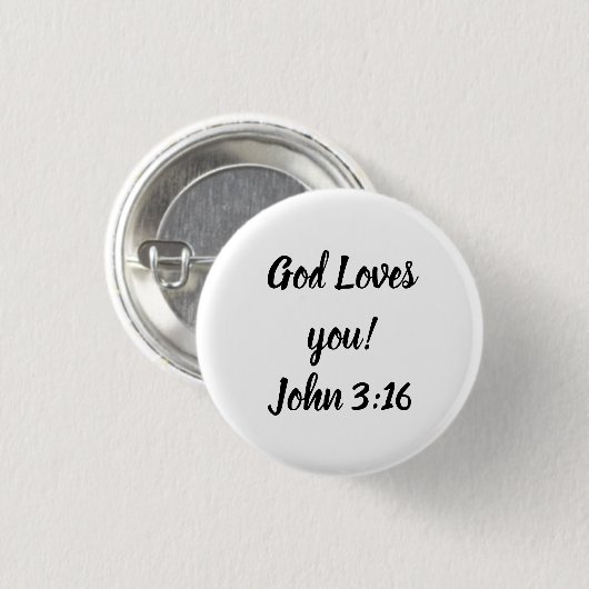 Gott Liebe dir! Button (Vorne & Hinten)