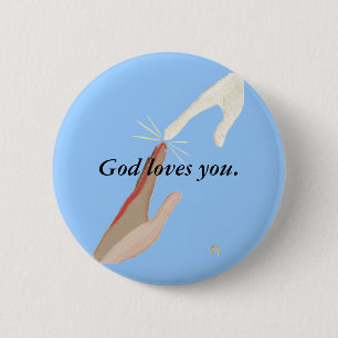 Gott Liebe dir Energie, die Handtasten für mehrere Button