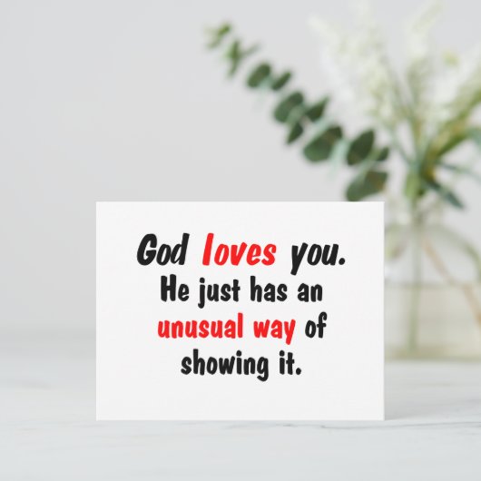 Gott Liebe euch. Postkarte (Stehend Vorderseite)