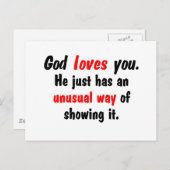 Gott Liebe euch. Postkarte (Vorne/Hinten)