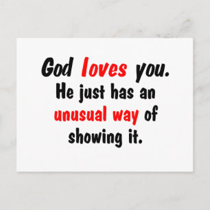 Gott Liebe euch. Postkarte