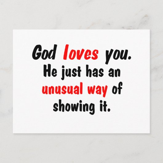 Gott Liebe euch. Postkarte (Vorderseite)