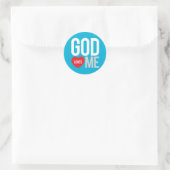 Gott Liebe mir Runder Aufkleber (Tasche)