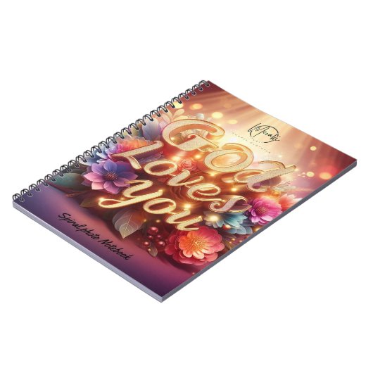 Gott Liebe Sie Spiral Foto Notebook Notizblock (Linke Seite)
