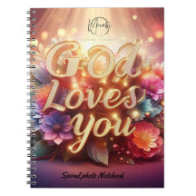 Gott Liebe Sie Spiral Foto Notebook