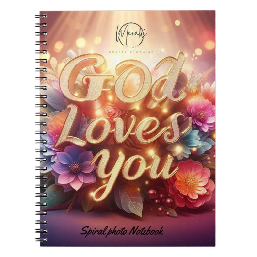Gott Liebe Sie Spiral Foto Notebook Notizblock (Vorderseite)