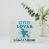 Gott Lieben Bangladesh Postkarte (Stehend Vorderseite)