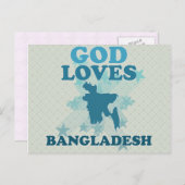Gott Lieben Bangladesh Postkarte (Vorne/Hinten)