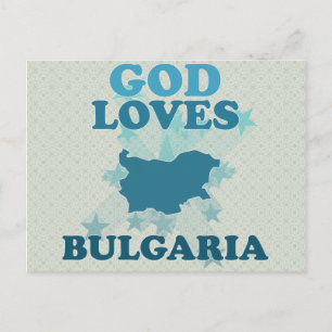 Gott Lieben Bulgarien Postkarte