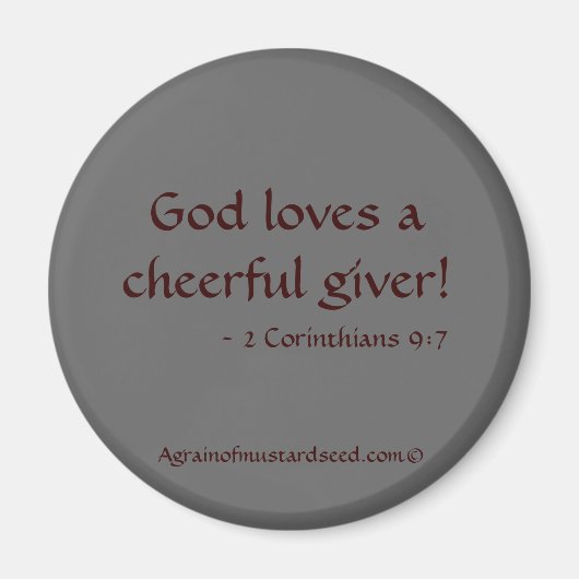 Gott Lieben ein fröhlicher Geber Magnet (Vorne)