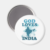 Gott Lieben Indien Magnet (Vorderseite/Rückseite)