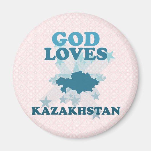 Gott Lieben Kasachstan Magnet (Vorne)