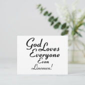 Gott Lieben Linemen! Postkarte (Stehend Vorderseite)