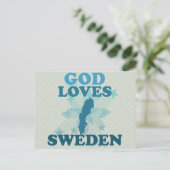 Gott Lieben Schweden Postkarte (Stehend Vorderseite)