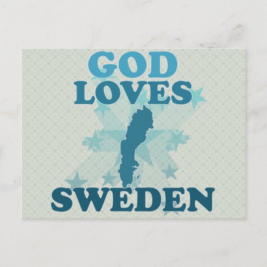 Gott Lieben Schweden Postkarte (Vorderseite)